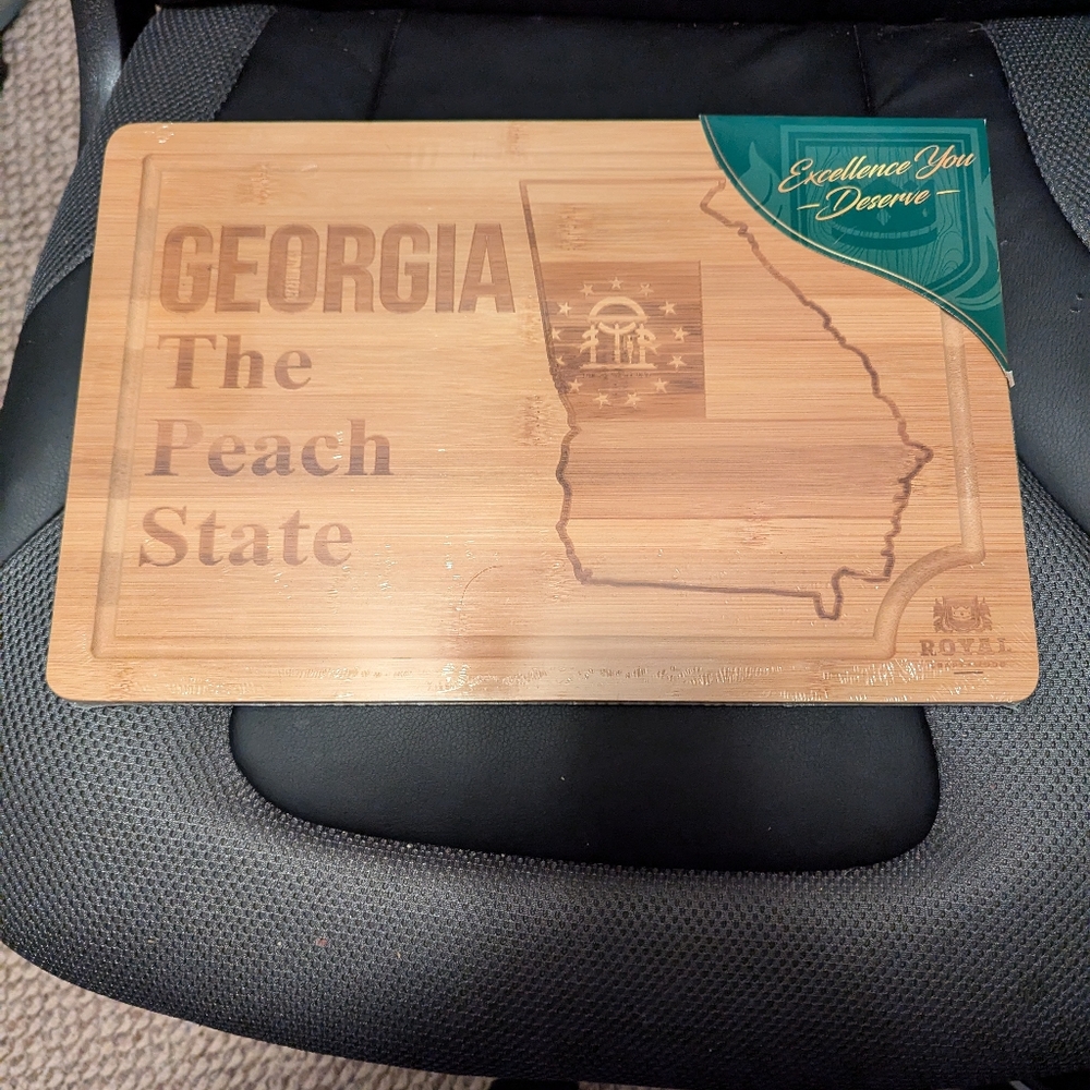 Georgia The Peach State Bamboo Cutting Board